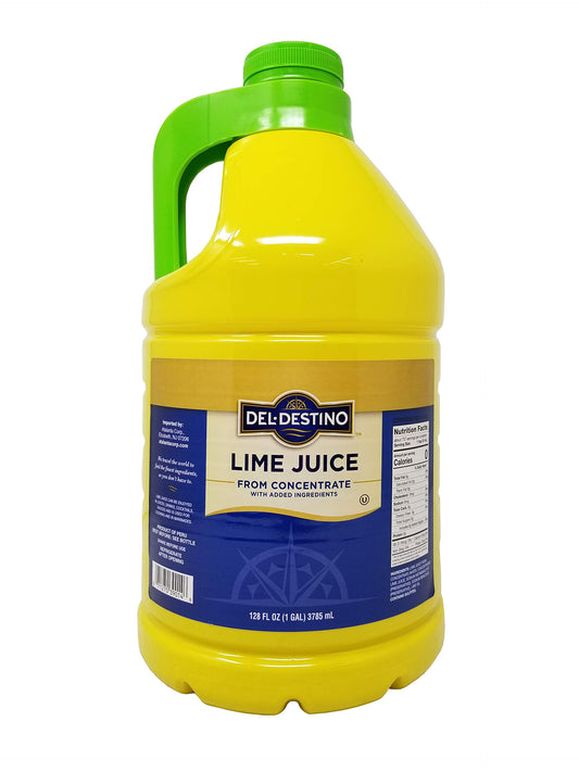 Del Destino Lime Juice From Concentrate with Added Ingredients 1 Gallon
