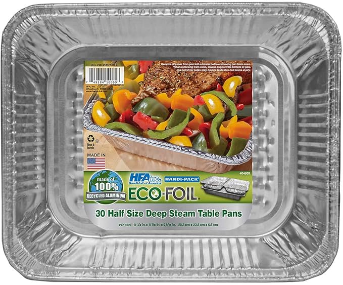 HFA Half Size Deep Table Steam Pan, Metallic