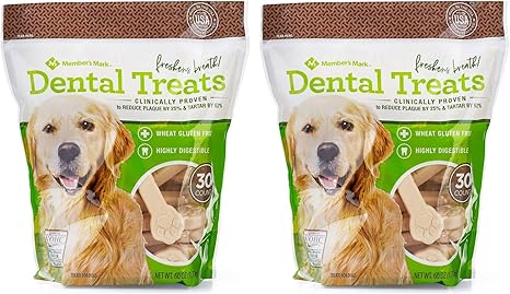 Member's Mark Dental Chew Treats for Dogs 30 ct. / 2 Pack