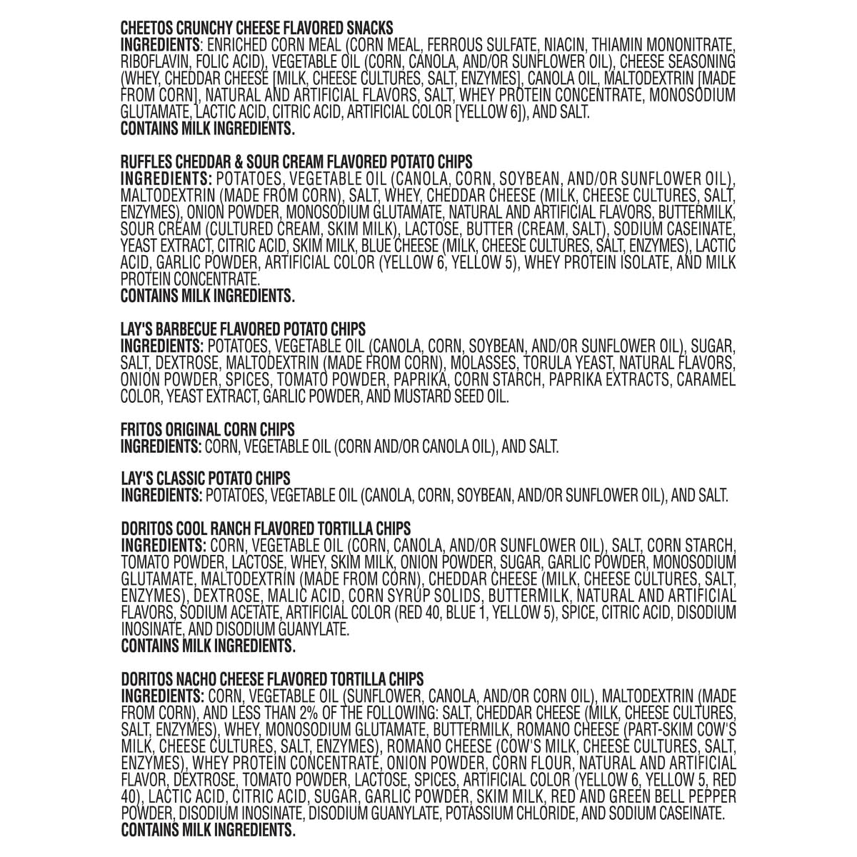 Frito Lay Classic Chips Variety, 1 Ounce (54 Count)