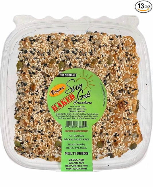 SunGak - Baked Multigrain Sangak Crackers, All Natural (7.02 oz)