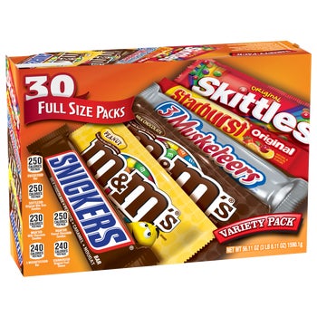 Mars Candy, Full Size, Variety Pack, 30 ct