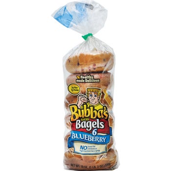 Bubba's Sliced Bagels, Blueberry, 6 ct