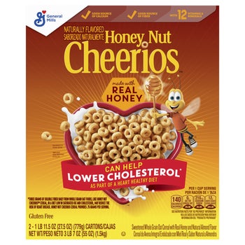 Cheerios Cereal, Honey Nut, 27.5 oz, 2 ct