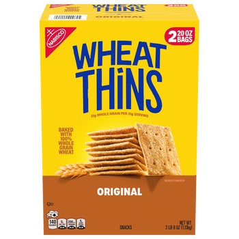 Wheat Thins Whole Grain Wheat Crackers, Original, 40 oz