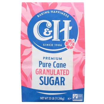 C&H Pure Cane Sugar, Granulated, 25 lbs