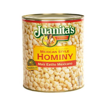 Juanita's Mexican Style Hominy, #10 can, 6 lbs 9 oz