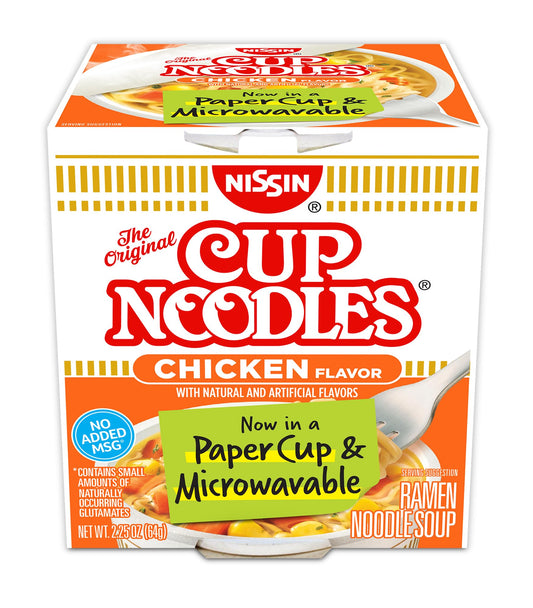 Cup Noodles Ramen Noodle Soup, Chicken Flavor,(Pack of 12) 2.25 oz