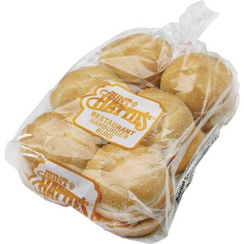 Aunt Hattie's 4-1/2" Sesame Hamburger Buns, Restaurant Style, 12 ct