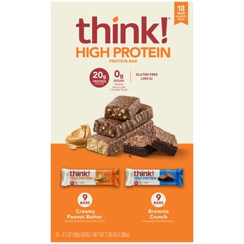 think! High Protein Bars, 20g Protein, Variety Pack, 2.1 oz, 18 ct