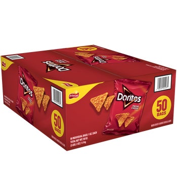 Doritos Tortilla Chips, Nacho Cheese, 1 oz, 50 ct
