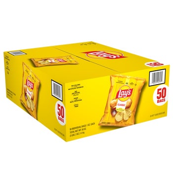 Lay's Potato Chips, Classic, 1 oz, 50 ct