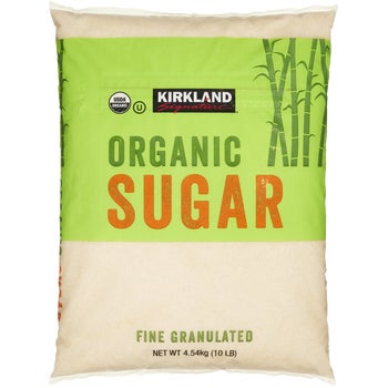 Kirkland Signature Organic Sugar, Fine Granulated, 10 lbs
