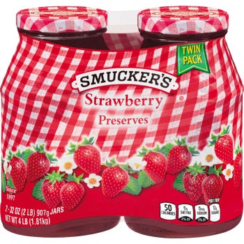 Smucker's Strawberry Preserves, 32 oz, 2 ct