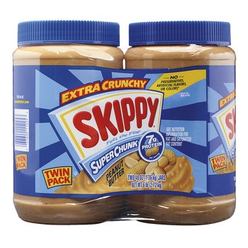 Skippy Super Chunk Peanut Butter, 48 oz, 2 ct