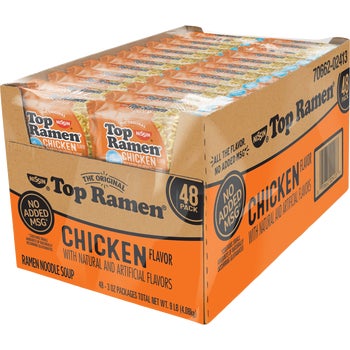 Nissin Top Ramen, Chicken, 3 oz, 48 ct