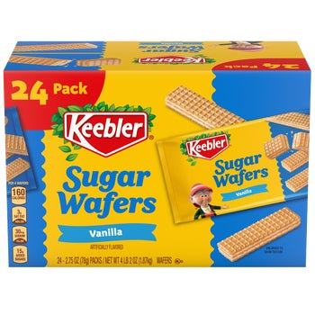 Keebler Sugar Wafers, Vanilla, 2.75 oz, 24 ct