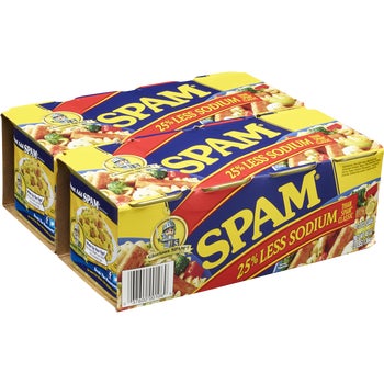 SPAM, Less Sodium, 12 oz, 8 ct